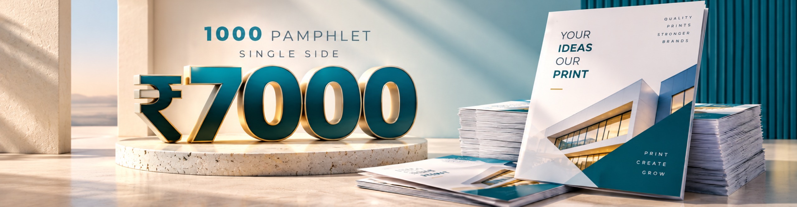 1000 single-side pamphlets printing offer for Rs. 7000