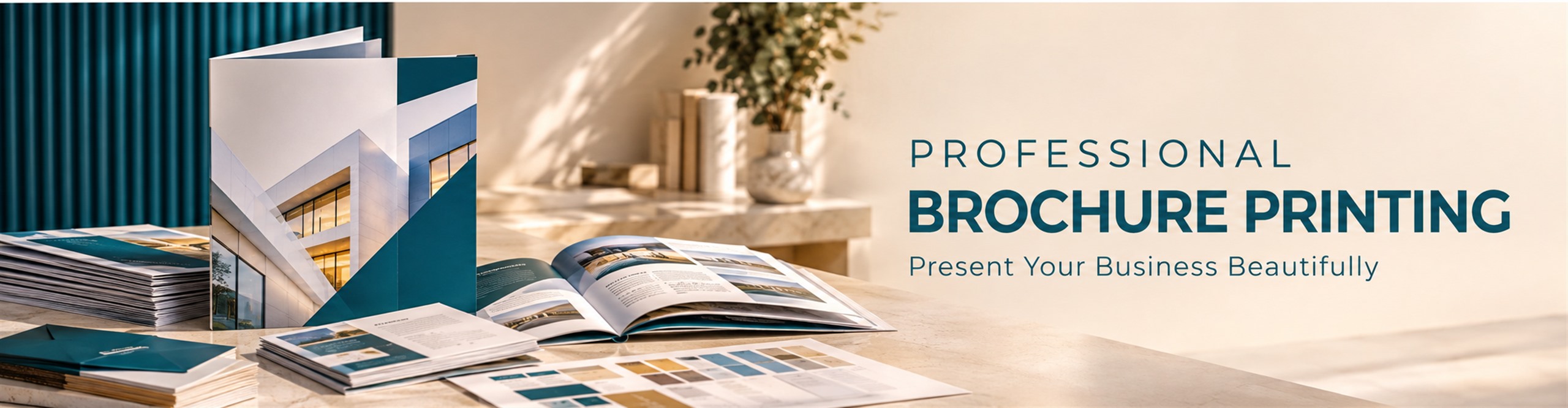 Professional brochure printing to present your business beautifully