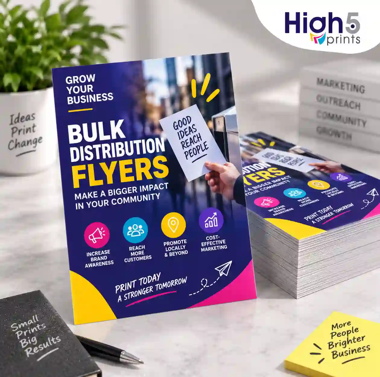 Bulk distribution flyer printing