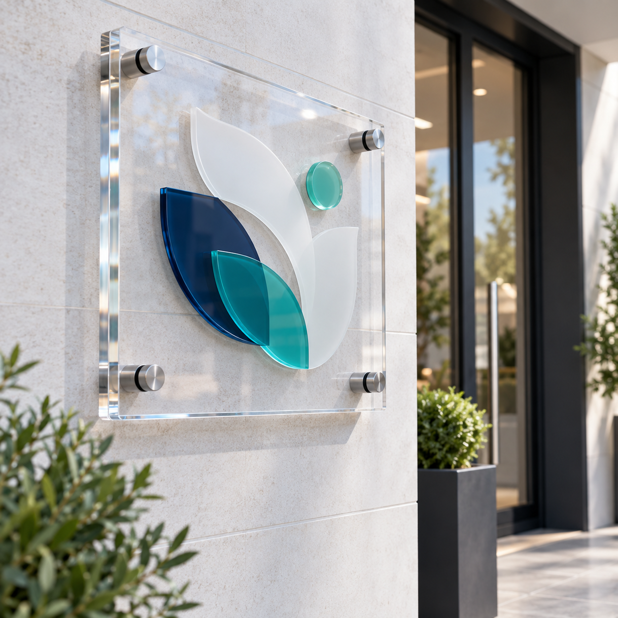 Acrylic sign board outdoor signage
