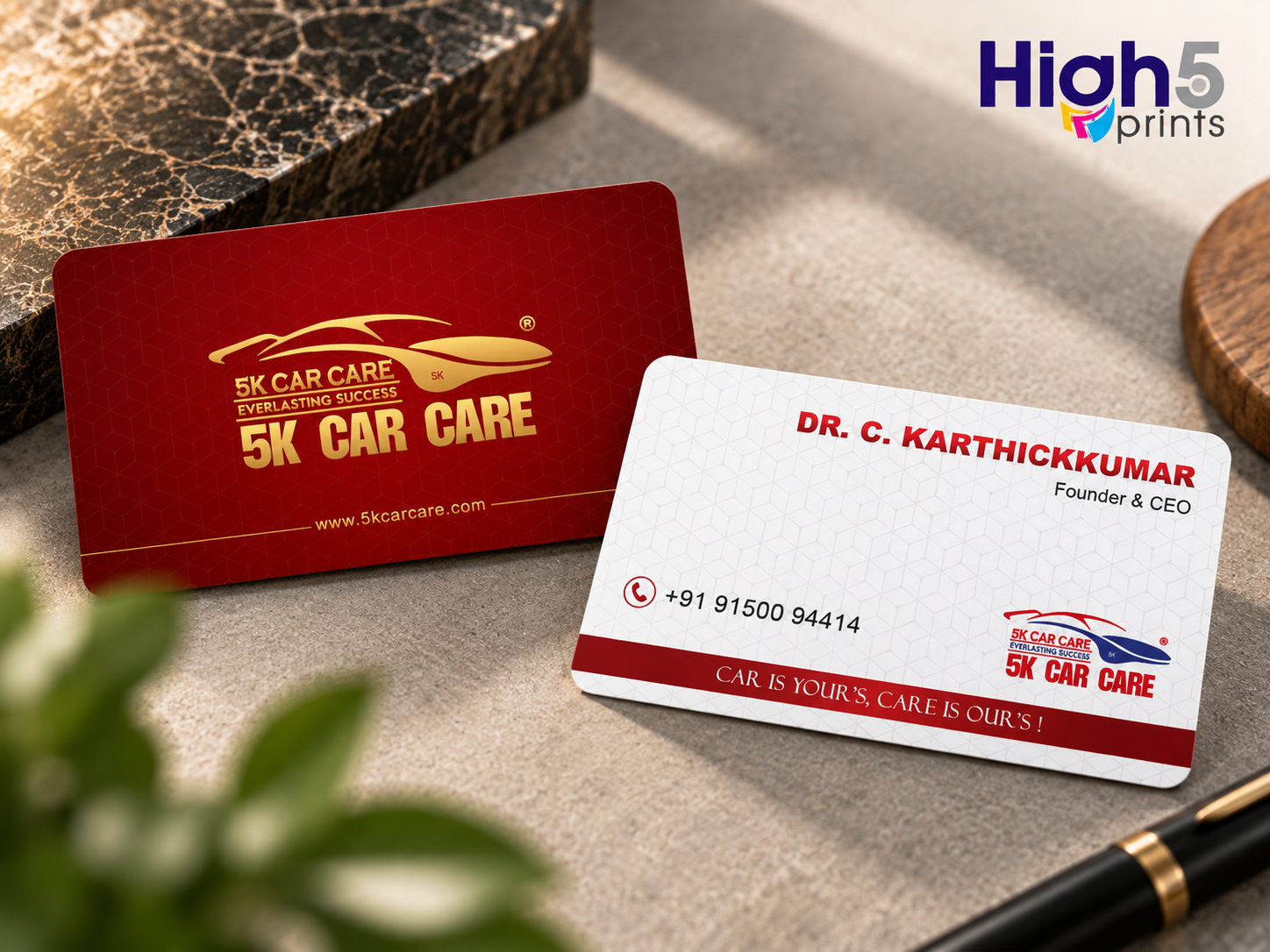 Matte finish business card printing