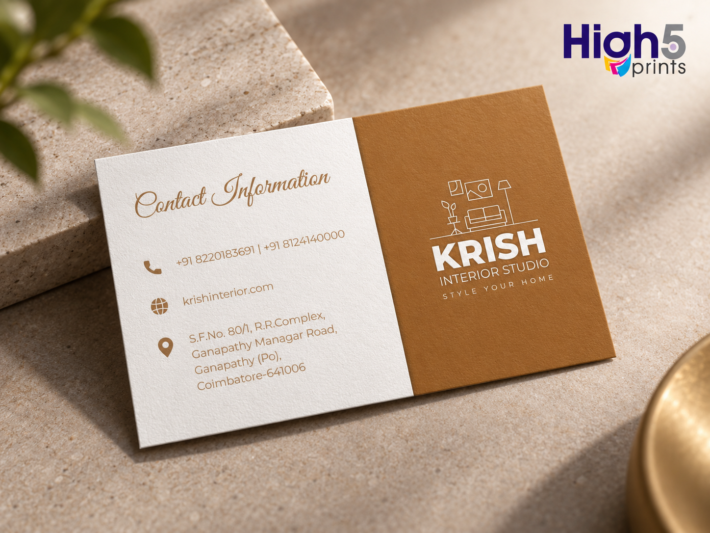 Glossy finish business card printing